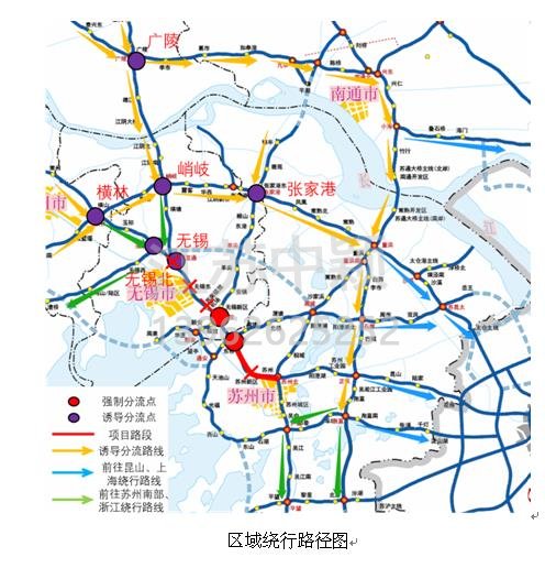 一、區(qū)域繞行分流  對于往上海、浙江方向的汽車，可在橫林樞紐、無錫北樞紐、峭岐樞紐、無錫樞紐、張家港、廣陵樞紐等6個樞紐繞行G4221滬武高速、G40滬陜高速、S48錫宜高速、S19通錫高速等。